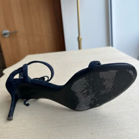 Giuseppe Zanotti Navy Suede Sandals - Picture 7 of 7